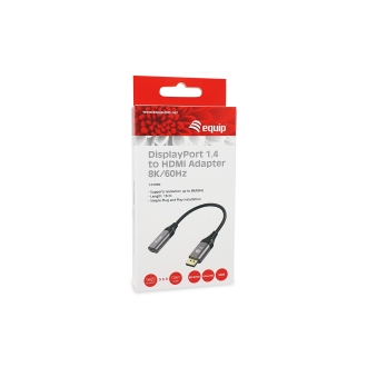 Adaptador Equip DisplayPort 1.4 macho a HDMI hembra 8K 15cm