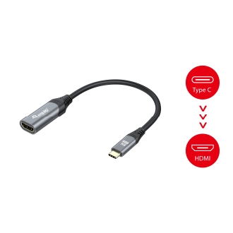 Adaptador Equip USB Tipo C macho a HDMI hembra 2.1 8K 15cm