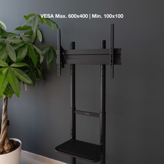 Soporte de suelo con ruedas TooQ FS1170M-B 37" a 70" negro