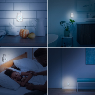 Cargador USB pared Ewent 2 USB 2.4A con sensor luz