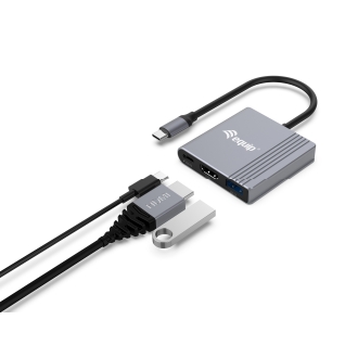 Docking USB tipo C Equip 133488 a 1xHDMI 4K USB-A USB-C PD 100W