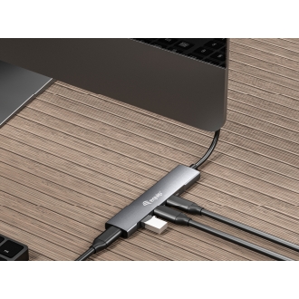 Hub USB tipo C Equip Life USB3.2 Gen1 4 puertos USB tipo C