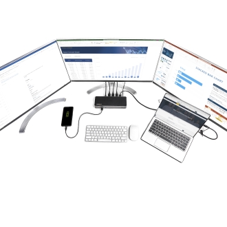 Adaptador StarTech para Tres Monitores DisplayPort y HDMI 4K de 60H