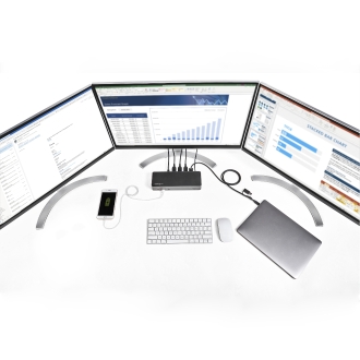 Adaptador StarTech para Tres Monitores DisplayPort y HDMI 4K de 60H