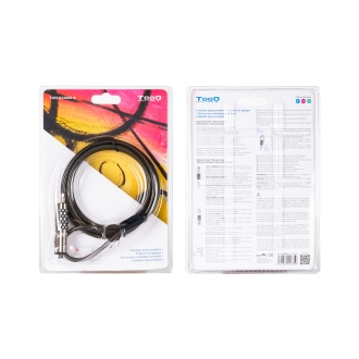 Cable seguridad de portatil tipo nano TooQ con combinación 1.5m