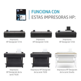 Cartucho original HP 712 80ml negro