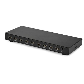 Divisor Splitter HDMI de 8 Puertos - 4K 60Hz con Audio 7.1 - 3840 × 2160 - 1 x Entrada HDMI - 8 x Salida HDMI