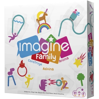 Imagine Family - Juego de Mesa Creativo con Cartas Transparentes para Familias a Partir de 8 Años