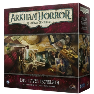 Arkham Horror: Las Llaves Escarlata Exp Investigadores - Expansión de Juego de Cartas de Terror para Jugadores a Partir de 14 Años