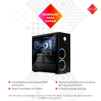 HP Gaming Omen 40L GT21-0030NS R7-5800X 16GB 1TB RTX3060 FreeDOS