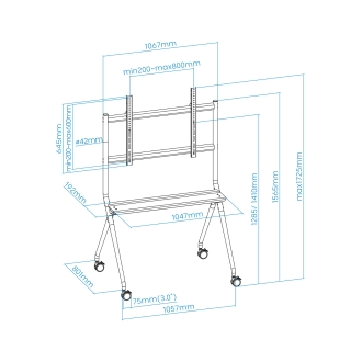 SOPORTE SUELO TOOQ RUEDAS PANTALLAS "ISTAND" 50"-86"
