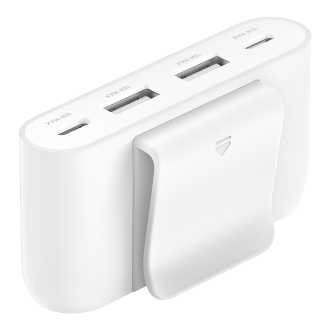 Hub Belkin extensor 4 puertos 2 USB tipo C 2 USB-A cable 2m blanco