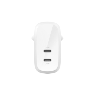Cargador Belkin Boost Charge 2xUSB Tipo C 30W blanco