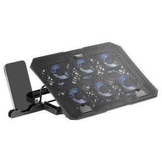 Base refrigeradora Mars Gaming MNBC23 con 6 ventiladores LED azul