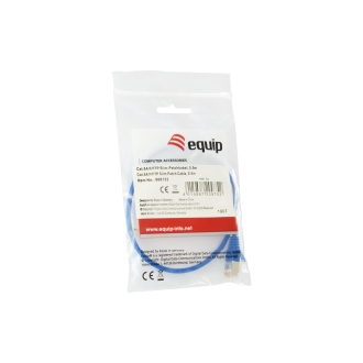 Cable de red Equip S/FTP Cat6A 0.5m LS0H Slim azul