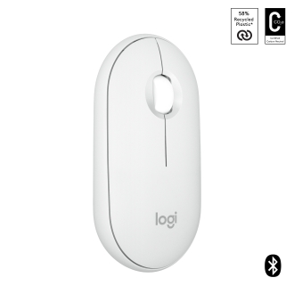 Ratón inalámbrico Logitech pebble mouse 2 m350s blanco