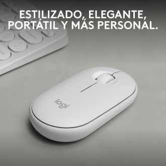 Ratón inalámbrico Logitech pebble mouse 2 m350s blanco
