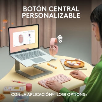 Ratón inalámbrico Logitech pebble mouse 2 m350s blanco