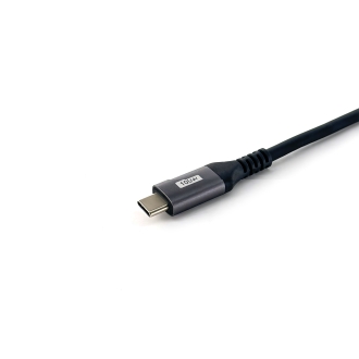 Cable Equip USB Tipo C 3.2 macho/macho 1m 5A 100W acodado 90º negro