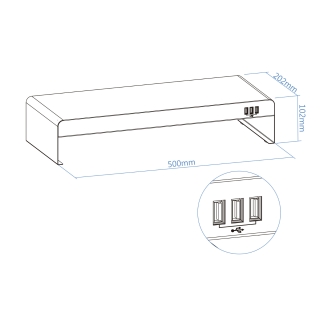 SOPORTE ELEVADOR MONITOR TOOQ TQMR0124 NEGRO