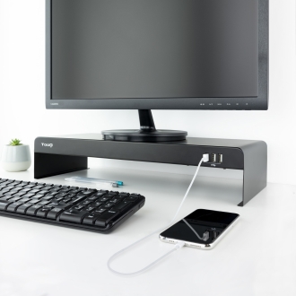 SOPORTE ELEVADOR MONITOR TOOQ TQMR0124 NEGRO