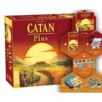 Catán Plus - Juego de Mesa Estrategia y Ampliación para 3 a 6 Jugadores a Partir de 8 Años