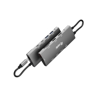 Adaptador USB tipo C Equip 1xHDMI 4k 1xUSB-C 2xUSB-A 5gb/s 1xUSB-C Pd 100w 1x1GB Rj45 1xLecto De Tarjetas