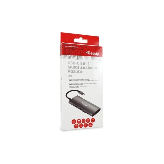 Adaptador USB tipo C Equip 1xHDMI 4k 1xUSB-C 2xUSB-A 5gb/s 1xUSB-C Pd 100w 1x1GB Rj45 1xLecto De Tarjetas