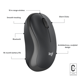 RATON INALAMBRICO LOGITECH M240 SILENT BLUETOOTH GRAFITO