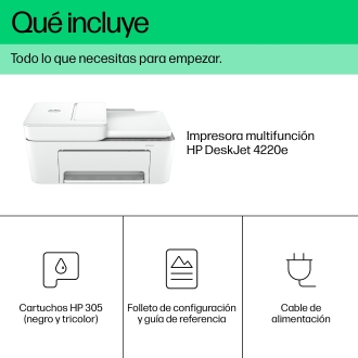 Multifunción HP DeskJet 4220E A4 WiFi blanca