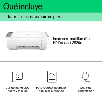 Multifunción HP DeskJet 2820E A4 WiFi blanca