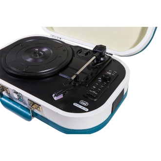 Sally tocadiscos Bluetooth batería recargable USB Trevi TT 1020 BT turquesa