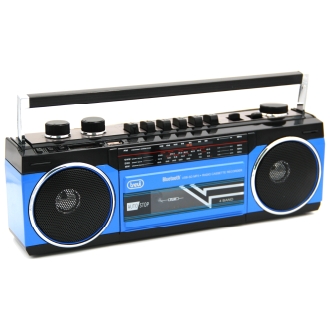 Radio grabadora portátil USB SD Bluetooth cassette Trevi RR 501 BT azul