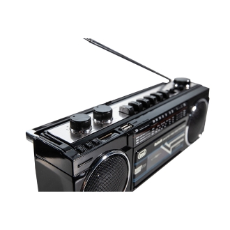 RADIO GRABADORA PORTÁTIL USB SD BLUETOOTH CASSETTE TREVI RR 501 BT NEGRO