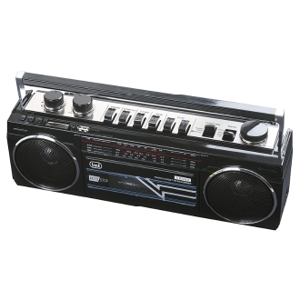 RADIO GRABADORA PORTÁTIL USB SD BLUETOOTH CASSETTE TREVI RR 501 BT NEGRO