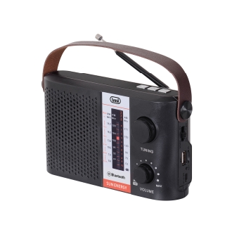 Radio solar portátil Bluetooth USB micro SD TWS Trevi RA 7F25