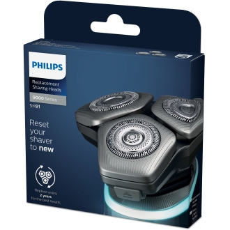 Cabezal de recambio afeitadora Philips SH91/50 compatible con S9000 y S9000 Prestige, pack de 3 cuchillas