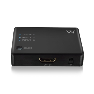 Adaptador / selector  3 puertos hdmi Ewent ew3730 4k alimentado por usb, incluye mando