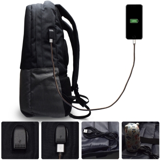 Mochila Ewent urban notebook backpack 17.3" con puerto de carga usb