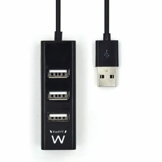 Hub usb Ewent 4 puertos usb 2.0 negro