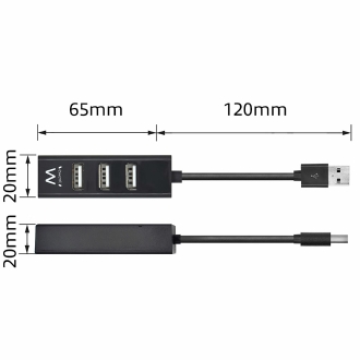 Hub usb Ewent 4 puertos usb 2.0 negro
