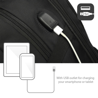 Mochila Ewent para portátil de 15.6" con salida usb