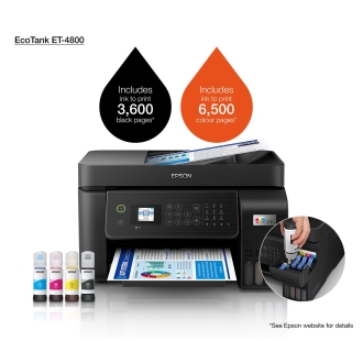 Multifunción inyección Epson Ecotank ET-4800 33ppm wifi red fax adf