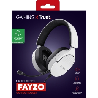 Auriculares Trust Gaming GXT 489 Fayzo micrófono desmontable jack 3.5mm 1.2m blanco