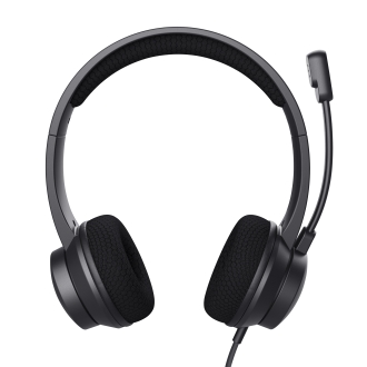 Auriculares Trust Ayda USB + adaptador USB tipo C negro