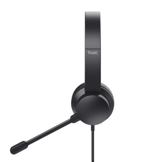 Auriculares Trust Ayda con micrófono plegable USB negro