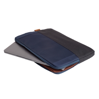 Funda Trust Lisboa Soft Sleeve hasta 16" negro/azul