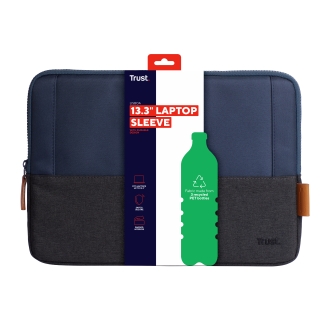 Funda Trust Lisboa Soft Sleeve 13.3" negro/azul