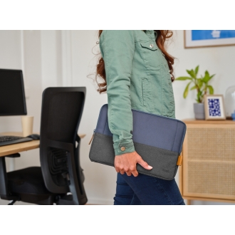Funda Trust Lisboa Soft Sleeve 13.3" negro/azul