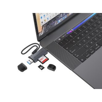 Lector de tarjetas externo Concentronic BIAN05G USB tipo C y USB-A